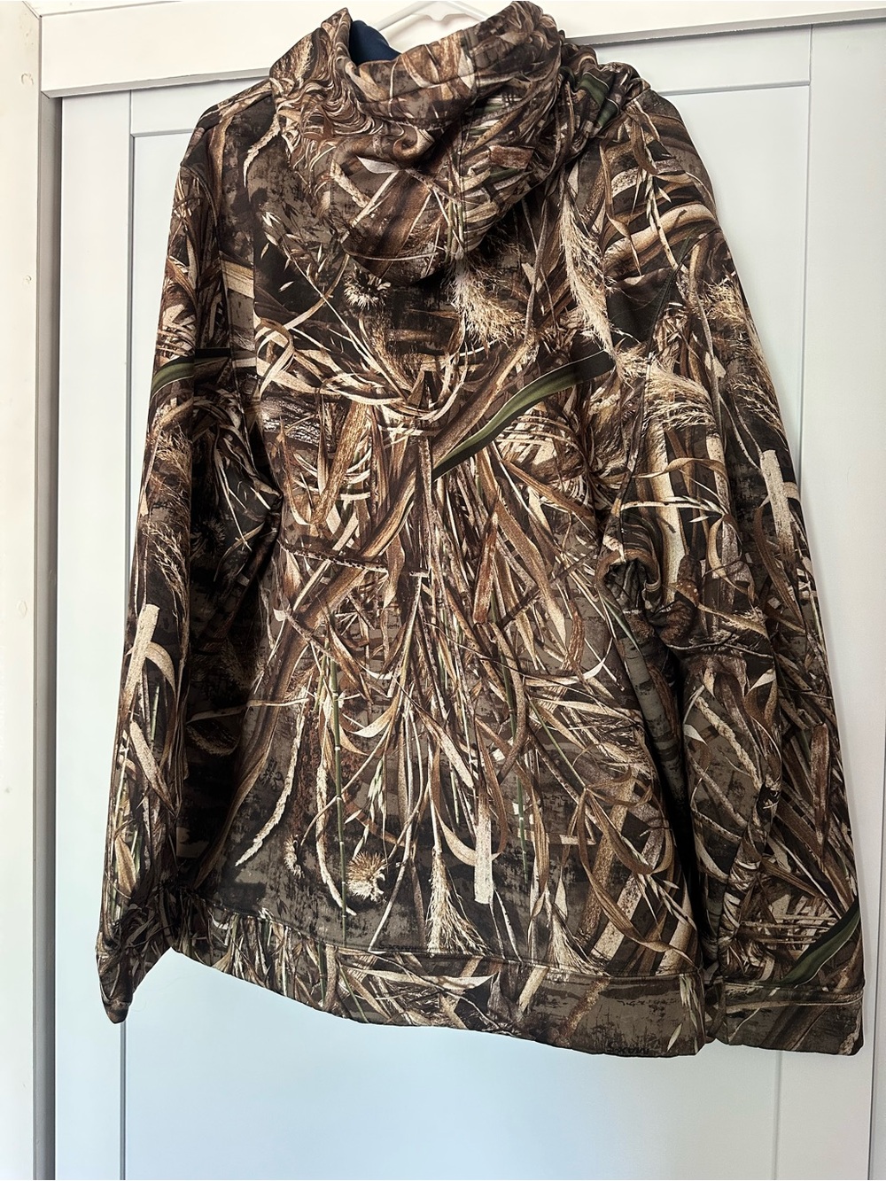 Under Armour Camo Hoodie - Navy with Green Logo - Picture 3 of 3
